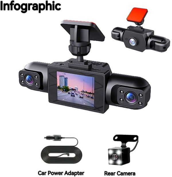 ZeltariumĀ® Full View Car Dashcam System