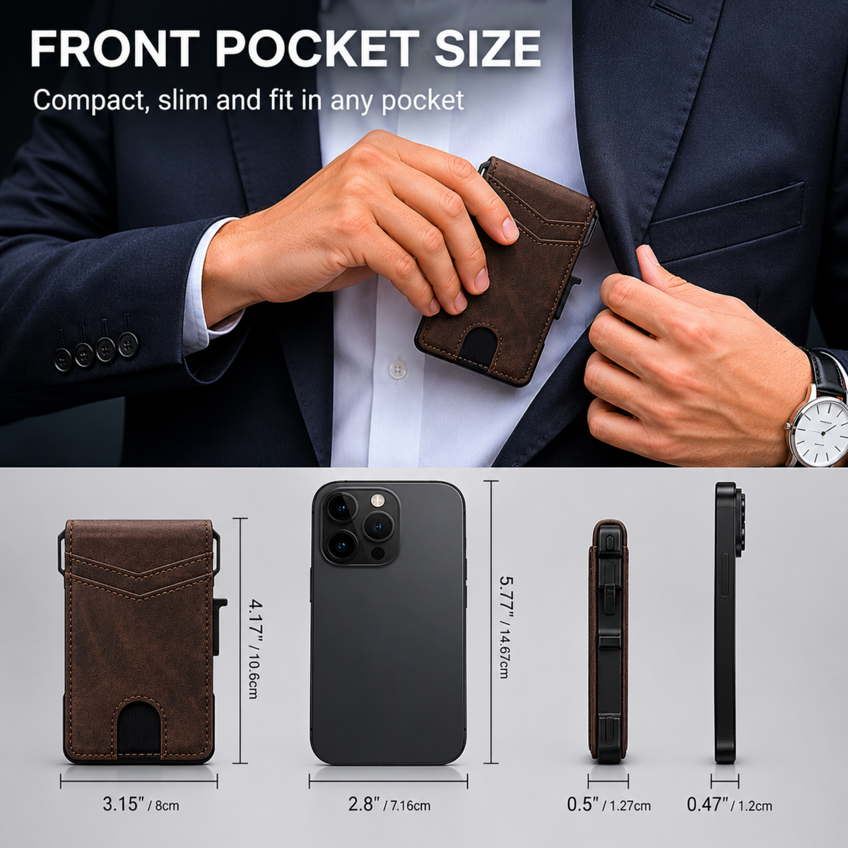 Zeltarium MagVault® Minimalist Wallet - Maximum Capacity. Minimal Footprint.