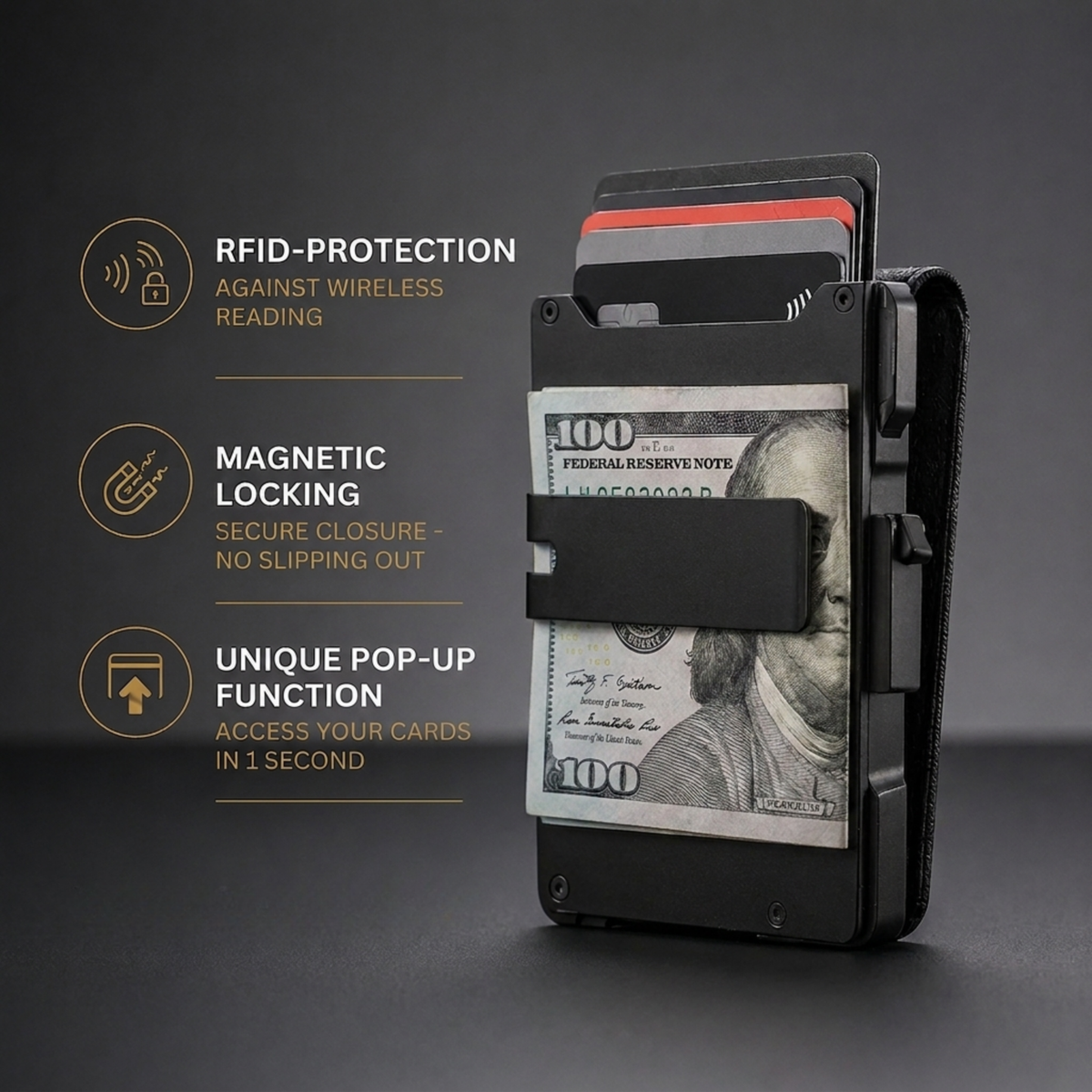 Zeltarium MagVault® Minimalist Wallet - Maximum Capacity. Minimal Footprint.