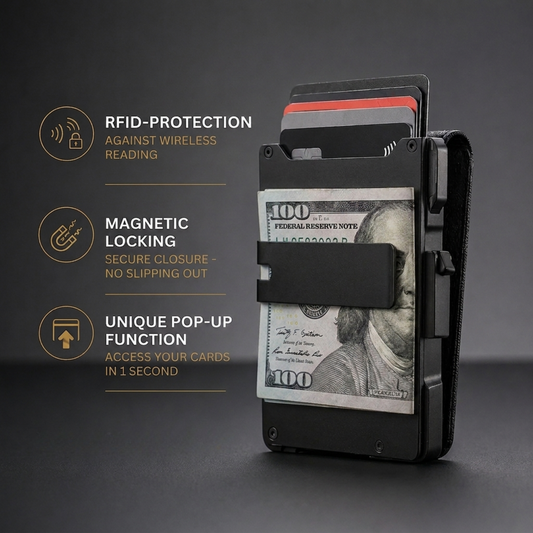 Zeltarium MagVault® Minimalist Wallet - Maximum Capacity. Minimal Footprint.